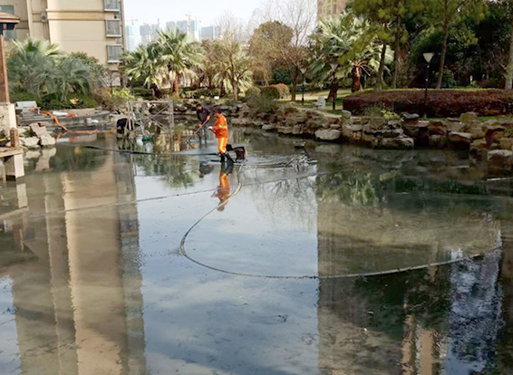 尉氏景观池淤泥清理